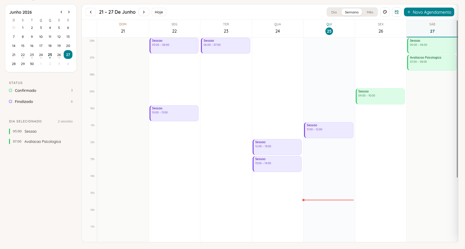 Agenda – semana